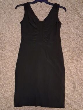Dress Barn Black Sleeveless V-Neck Dress